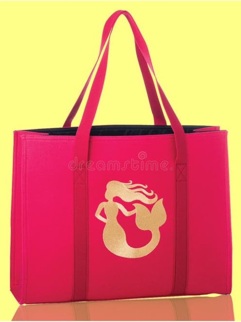 Spartina 449 Pink Embroidered Glitter Mermaid Tote Bag